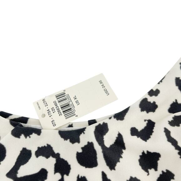 Aerie Super High Cut Cheekiest Bikini Bottom in White Black Leopard XL New NWT - Picture 5 of 5